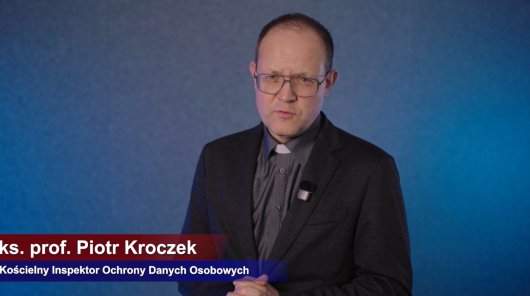 Zdjęcie przedstawia ks. prof. Piotra Kroczka, Kościelnego Inspektora Ochrony Danych Osobowych 