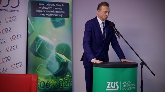 zdjęcie z 23 czerwca w Białymstoku, gdzie odbyło się kolejne seminarium organizowane wspólnie przez Urząd Ochrony Danych Osobowych oraz Zakład Ubezpieczeń Społecznych